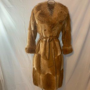 Stunning Fox Fur & Leather Coat